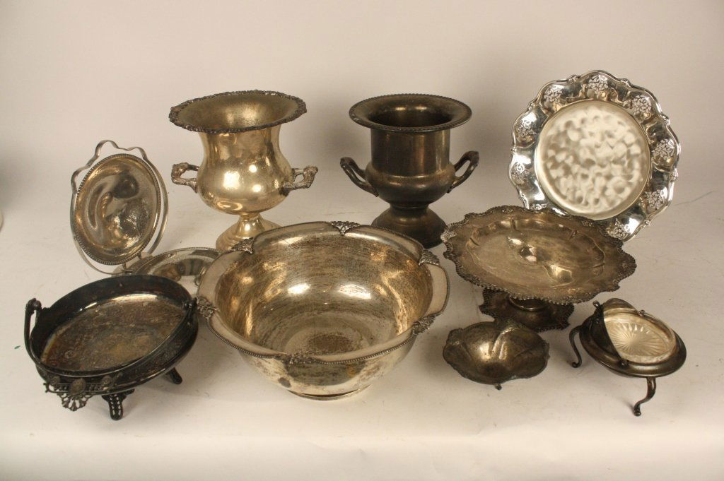 Group Lot of 9 Silver Items Two Large Sterling (1 of 10)
