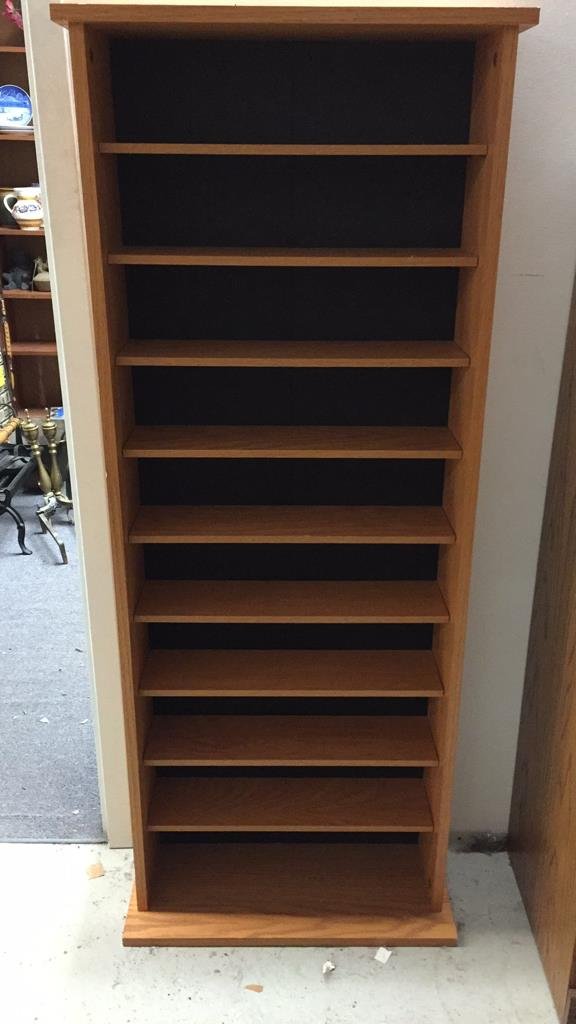 Tall Narrow Wood Display Shelves (1 of 4)