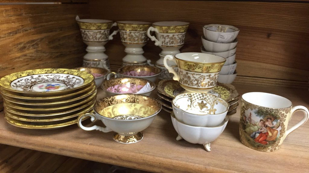 Group lot misc tea cups saucers Translucent China (1 of 7)