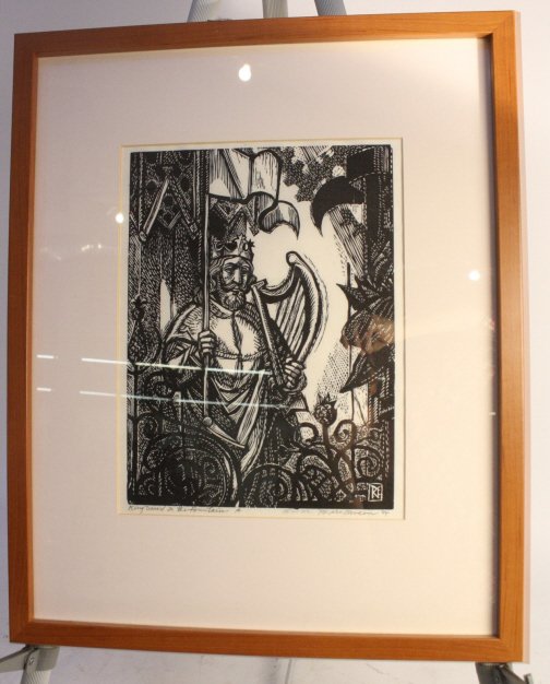 Wood Cut Print Signed McGovern (1 of 6)