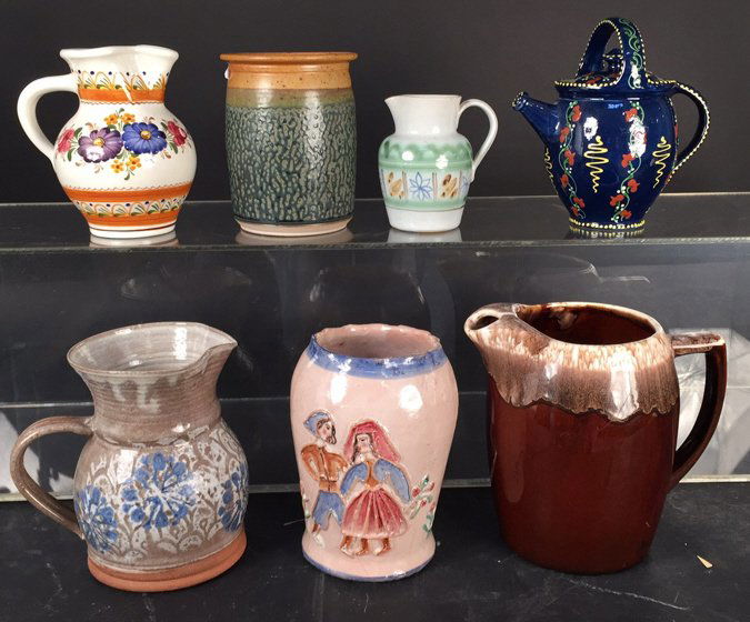 Clay Pitcher and Vases 7 Piece Lot (1 of 7)