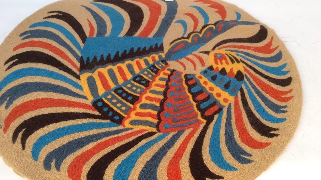 Signed Hand Hooked rug wall art (1 of 9)