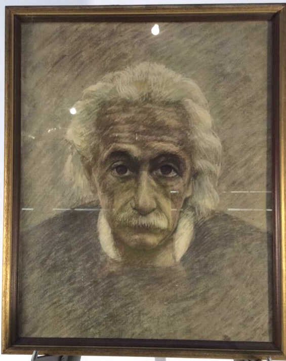 Albert Einstein Portrait Graphite on Board (1 of 8)