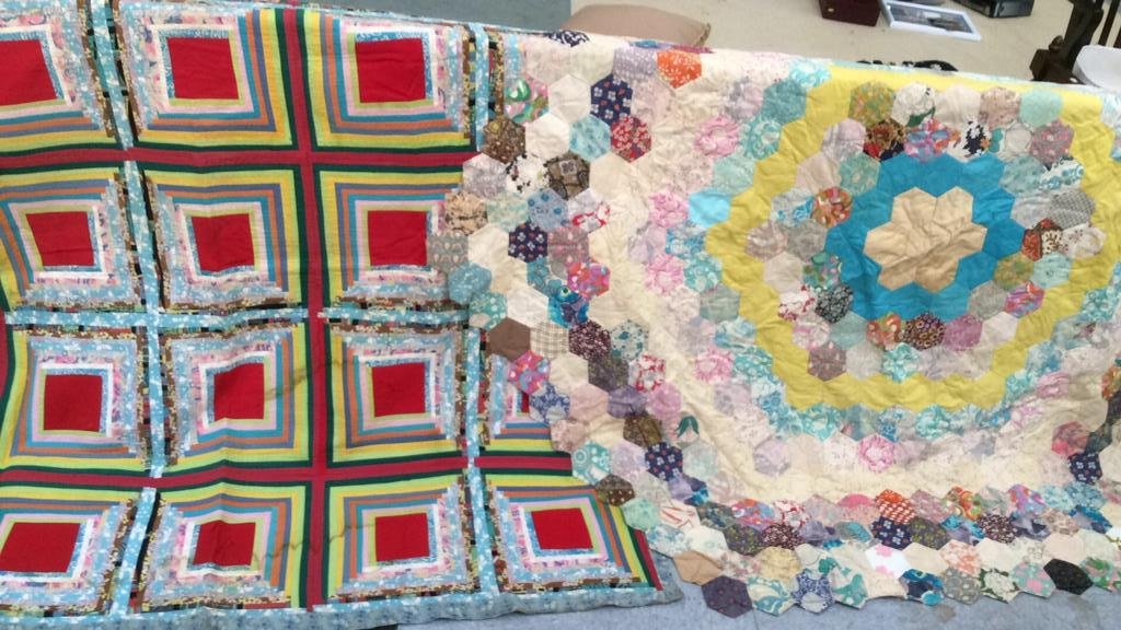 2 Vintage Hand Made Patchwork Quilts (1 of 10)