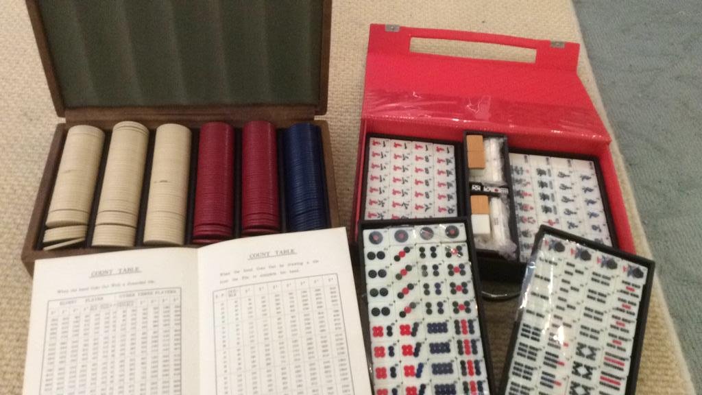 Asian Tile Game and Vintage Poker Chips (1 of 9)