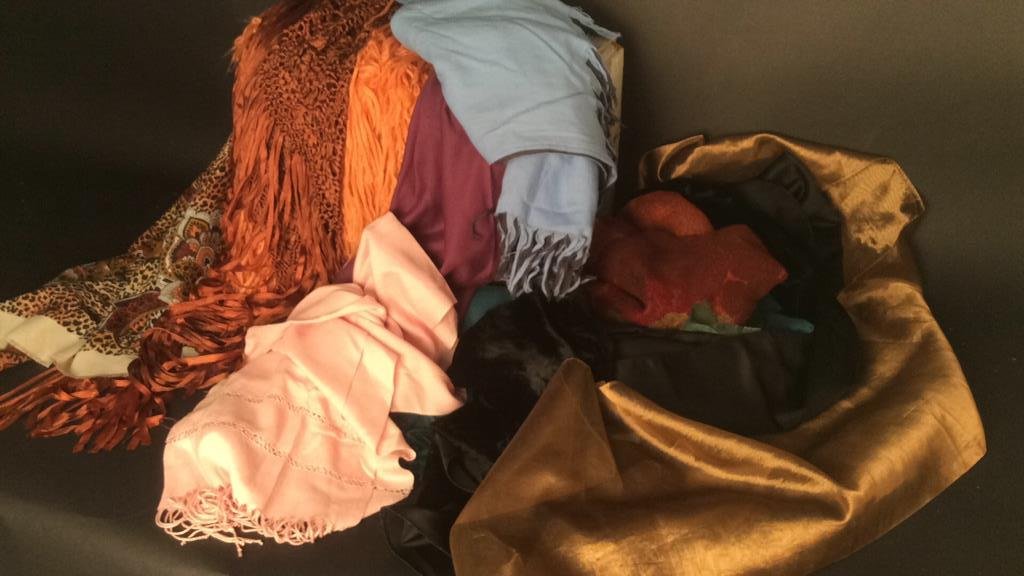 Collection of Vintage and Designer Scarves Shawls (1 of 10)