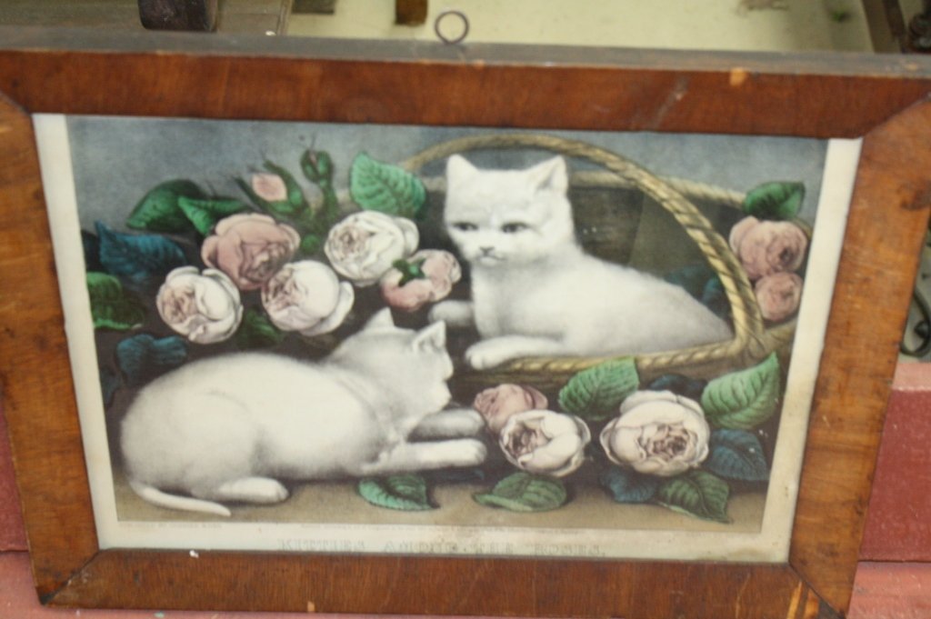 KITTENS Among the ROSES CURRIER & IVES (1 of 5)