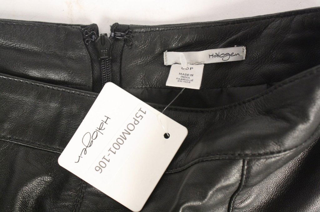 HALOGEN Leather skirt size 0-2,  with tags (1 of 3)