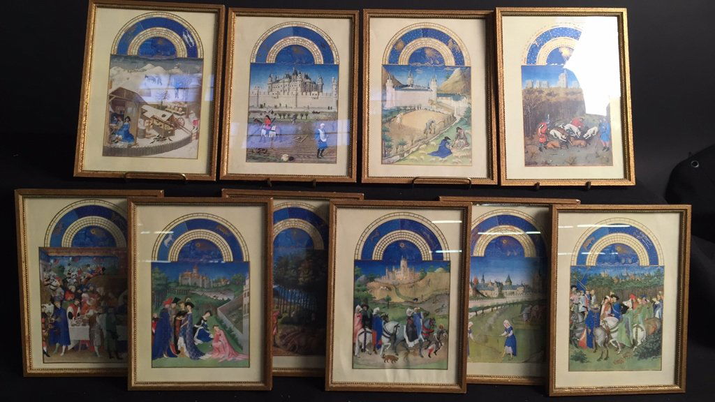Group Lot 10 Framed Book of Hours Prints (1 of 6)