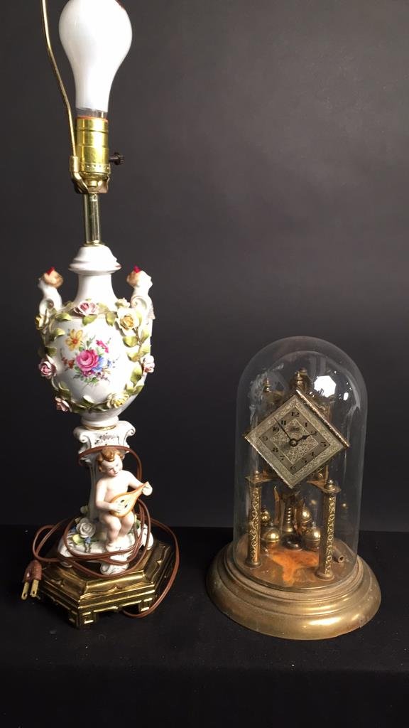 Schatz Mantle Clock and Figure Lamp (1 of 7)