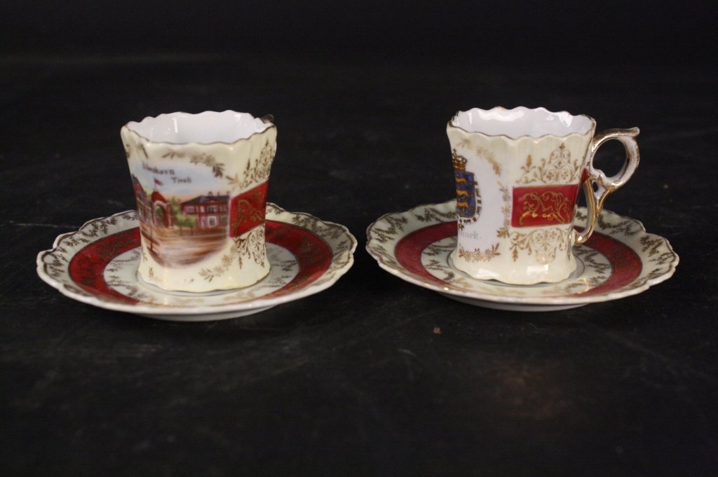 Pair of Teacups and with Matching Saucers (1 of 4)
