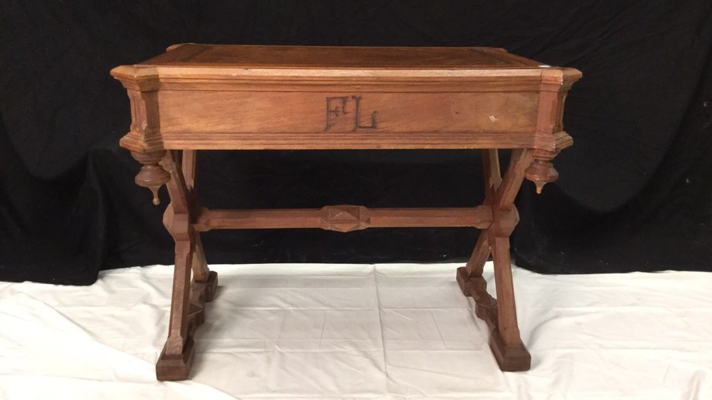 Custom Hand Painted Table with Finials (1 of 4)