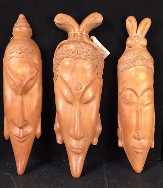 BALI BALI BALI Wood Mask Wall Art (1 of 10)