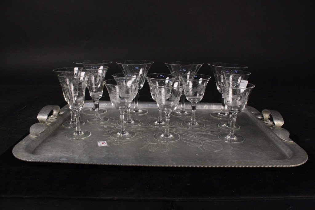 Etched Vintage Crystal Stemware and More Group (1 of 7)