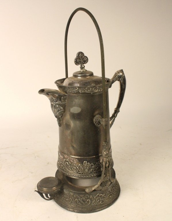 Vintage Etched Metal Samovar Coffee Server (1 of 9)