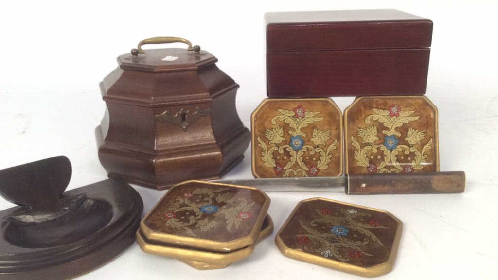 Group Vintage Wood Desk Articles (1 of 10)