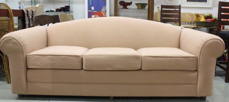 ETHAN ALLEN Three Seat Bow Back Sofa (1 of 8)