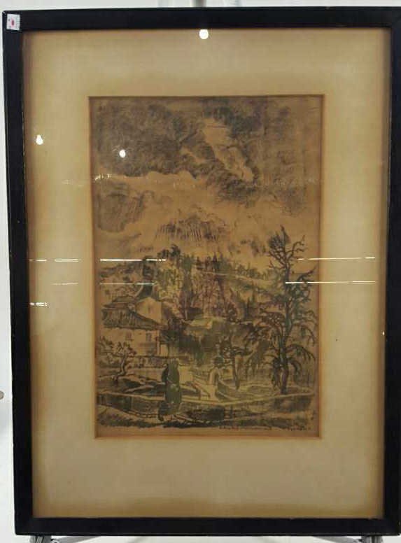 Black and White Art work Signed Illegibly (1 of 4)