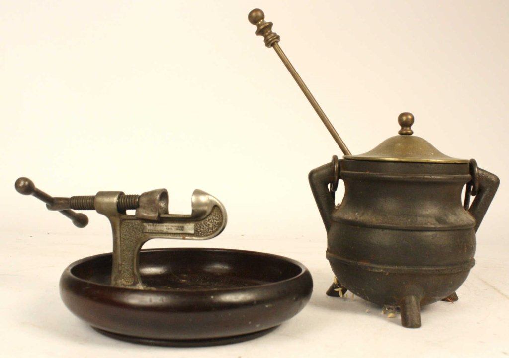 Metal and Wood Antique Nutcracker and Iron Pot (1 of 6)