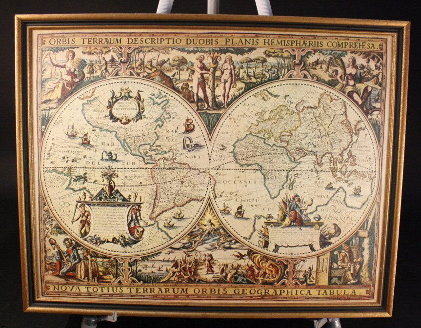 Old style Map on Canvas (1 of 6)