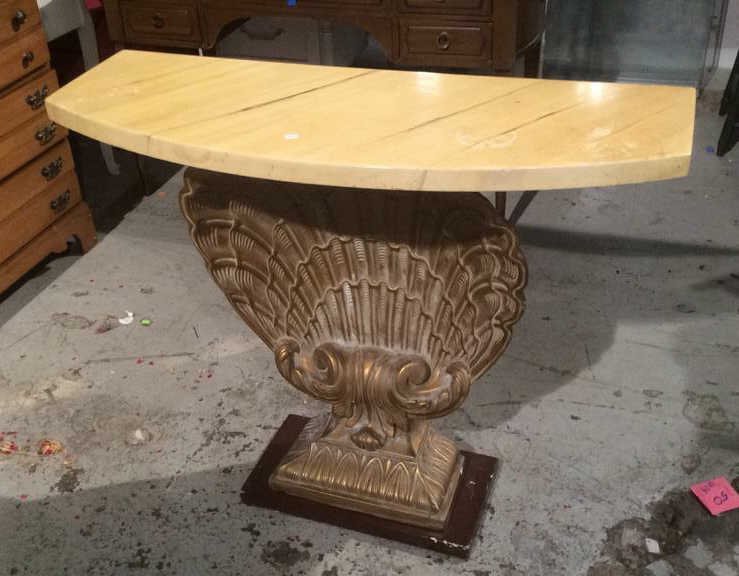 Hollywood Regency Style She'll Pedestal Table (1 of 6)