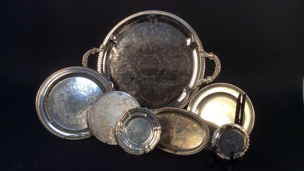 Silver plate Plate Lot 7 Pieces (1 of 8)