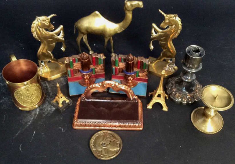 Vintage Brass Copper Metal Desk Articles (1 of 10)