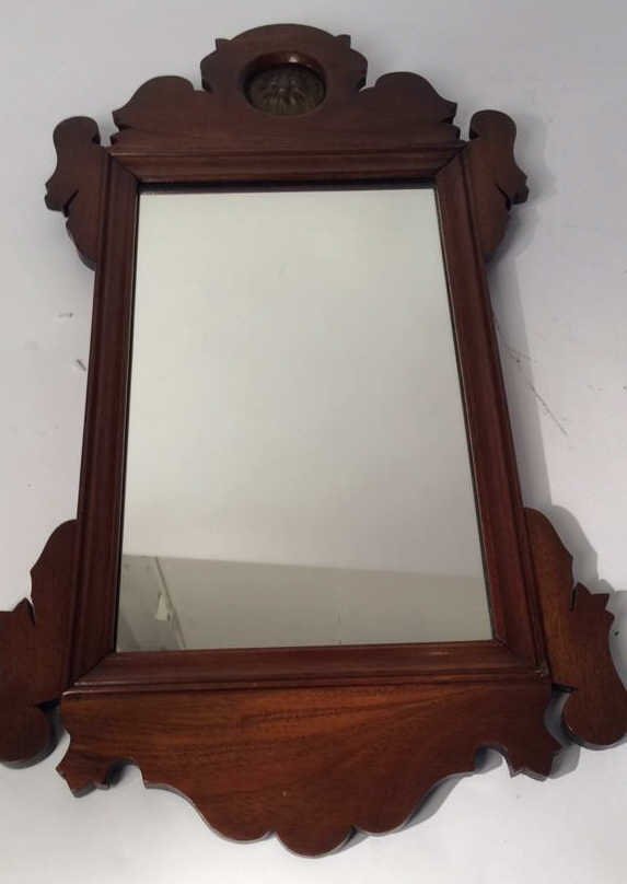 Queen Anne Style Carved Mirror (1 of 8)