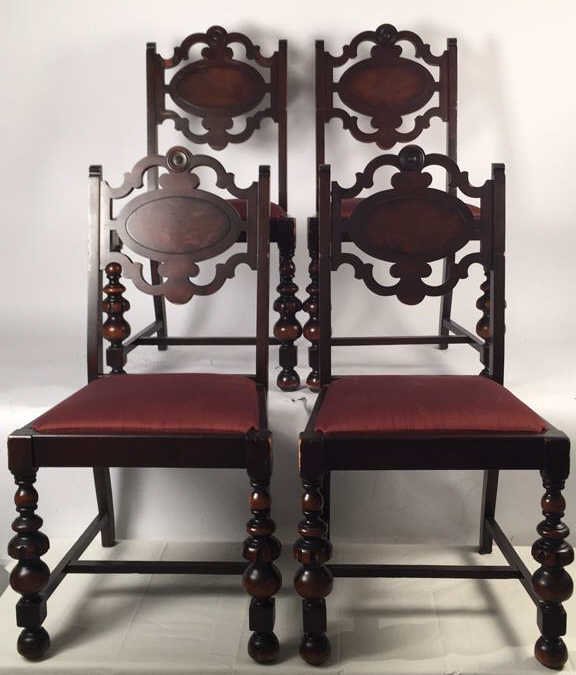 Set of Four Mahogany Vintage Chairs (1 of 10)