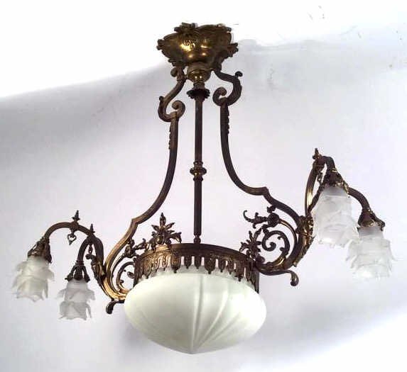 Victorian Brass chandelier (1 of 10)