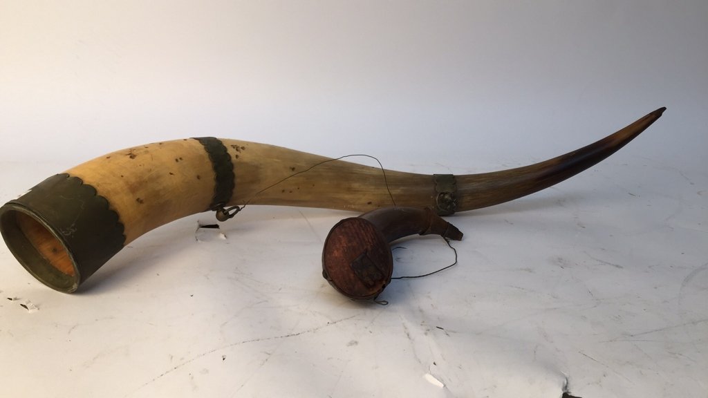 Group Lot of Two Powder Horns (1 of 7)