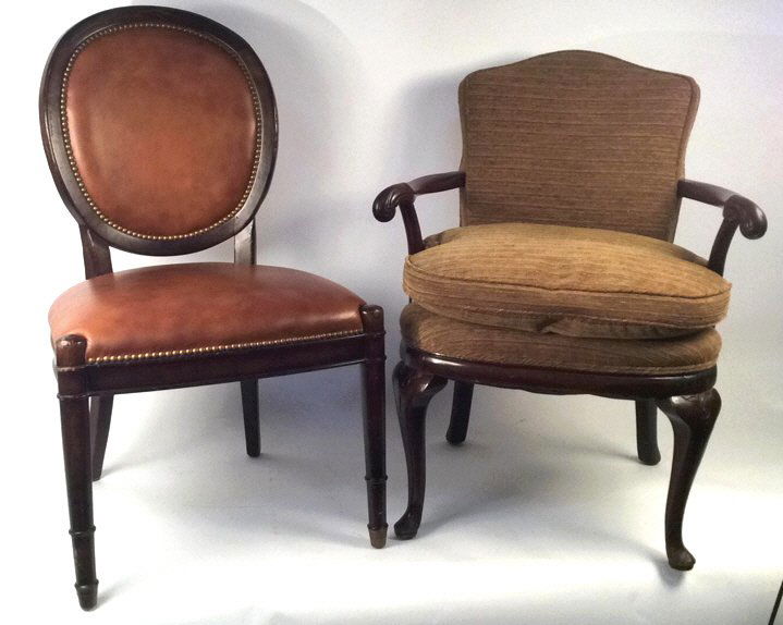 Two vintage carved mahogany chairs (1 of 10)
