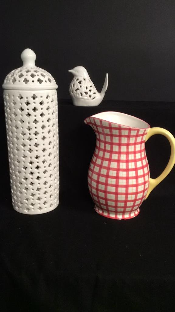 3 Contemporary Glazed Pottery Decorative (1 of 9)