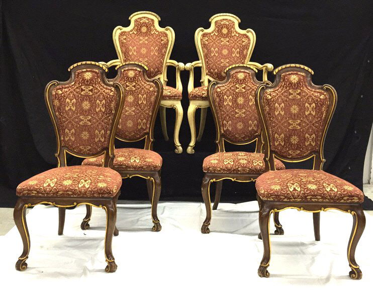 French Napoleonic Dining Table Six Chairs (1 of 10)