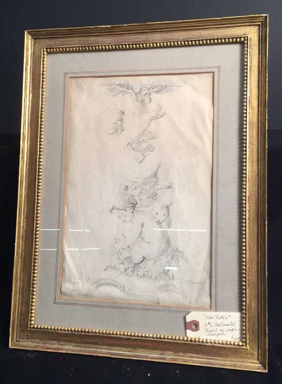 'Two Puttis' 19thc Continental Pencil on Paper (1 of 4)