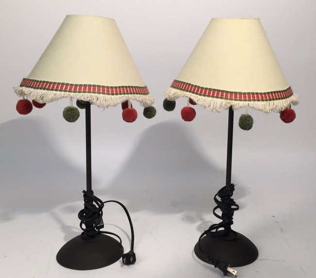 Pair POTTERY BARN Candlestick Table Lamps (1 of 6)