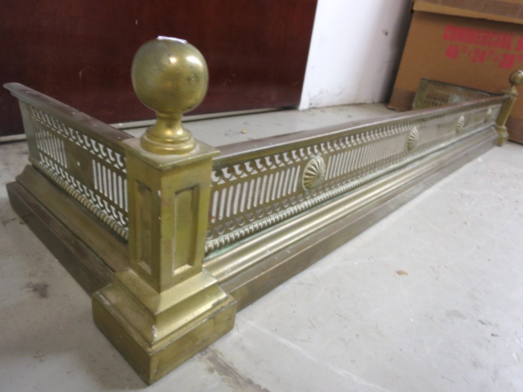 Antique Brass Fireplace Bumper