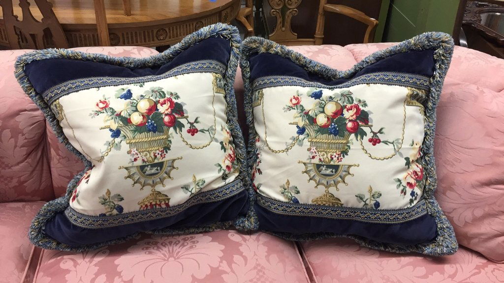 Pair Custom Country Style Plush Throw Pillows (1 of 4)