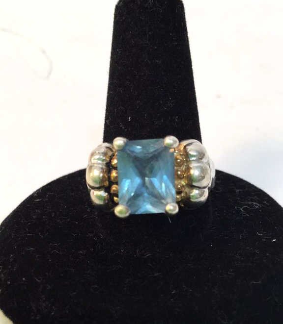 Aquamarine & Sterling Silver Ring (1 of 10)