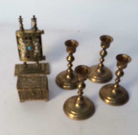 Brass Judaica Desk-top or Mantel Pieces (1 of 7)