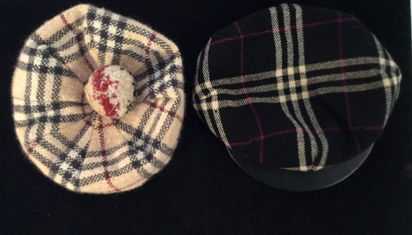Pair of Burberry hats tan and black (1 of 6)
