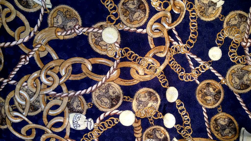 FENDI Designer Silk Scarf Classical Motif (1 of 9)