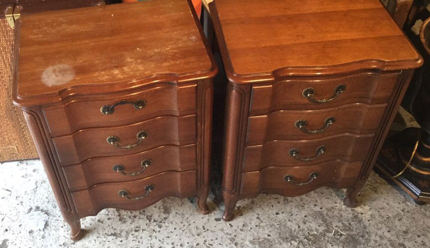 Pair Old Fashion 4 Drawer Dressers (1 of 5)