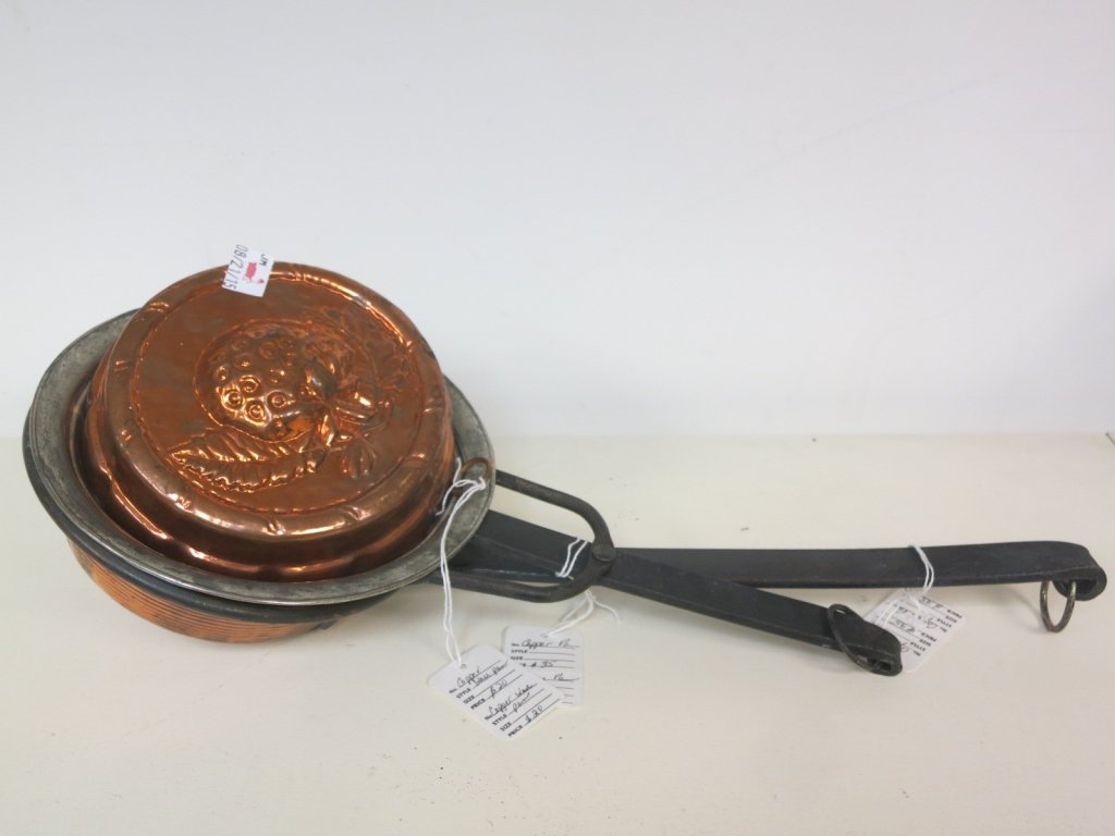 Pair Antique Copper Pots Coal Bins Decorative Highly (1 of 10)