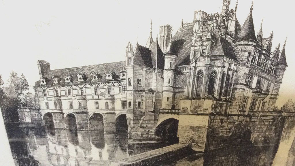 CHENONCEAU Chateau (Loire Valley, Fr) Signed Litho (1 of 4)