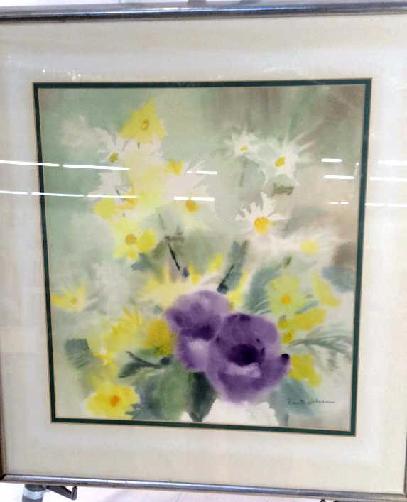 Renegade Johnson Watercolor 1973 yellow and violet (1 of 9)