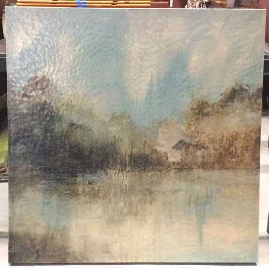 Wall Art Abstract of Sky Lakeside Foliage (1 of 6)