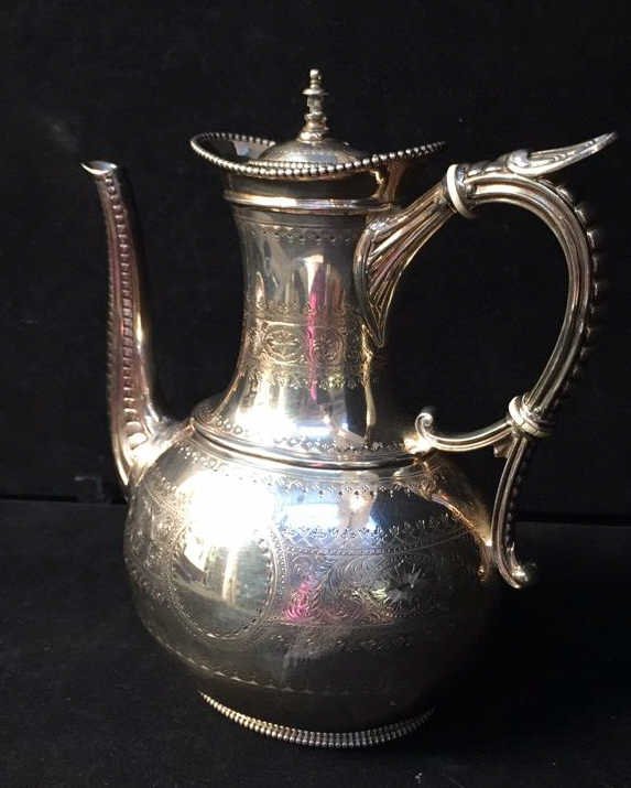 Antique Victorian Silver Coffee Pot circa 1870 (1 of 8)