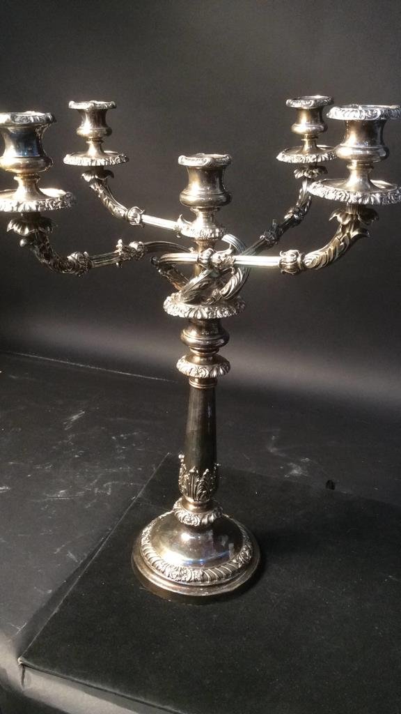 Antique Victorian 5 arm twirl candelabra (1 of 10)