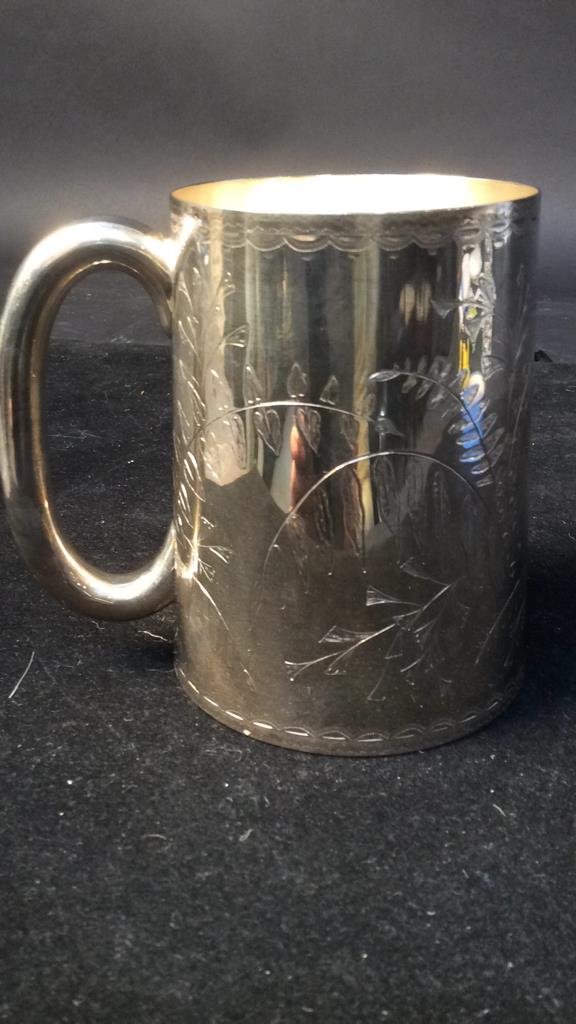 antique Victorian Silver tapered Mug c 19th cen (1 of 10)